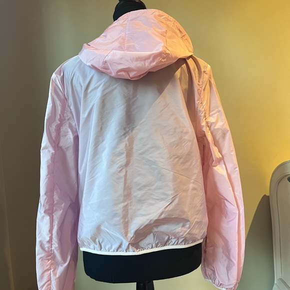 PRADA ReNylon Cropped Jacket Pink w/ White Trim - Picture 3 of 8
